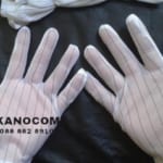 Găng tay vải sọc ESD